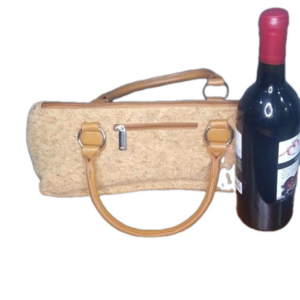 Primeware - Insulated Cork Style Wine Tote Bag/Clutch with Corkscrew